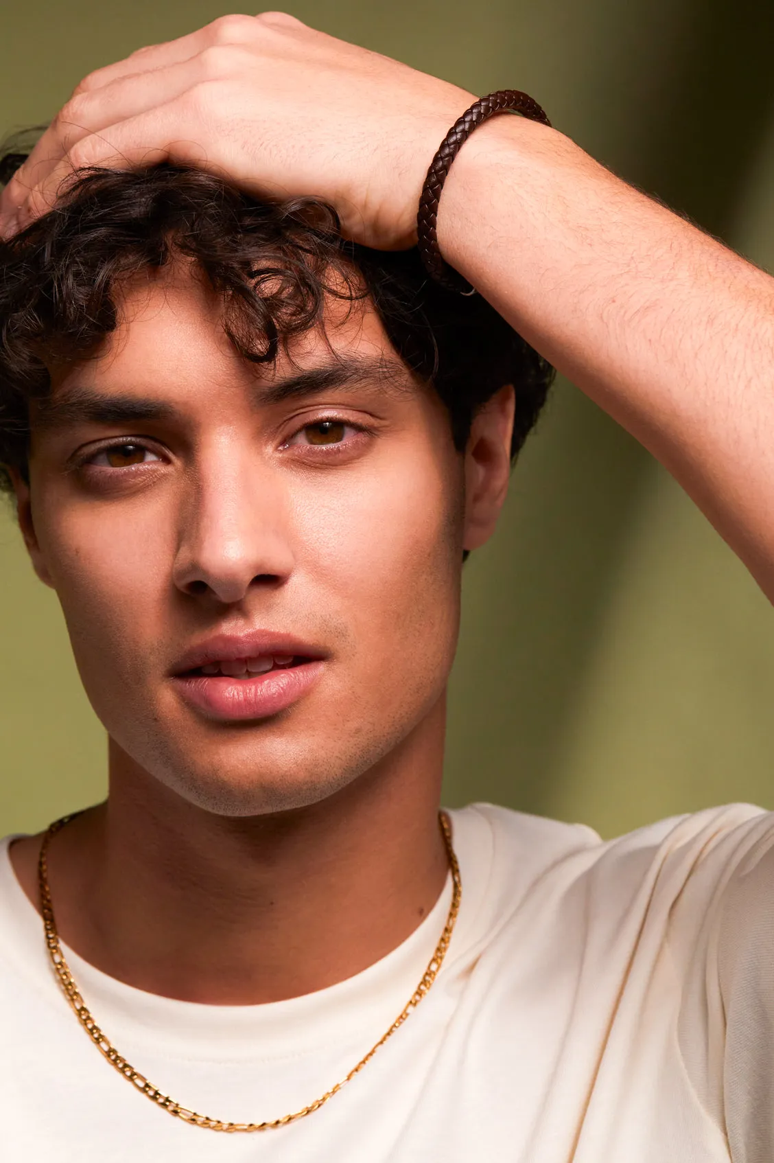 Men's Leather Single Plaited Wrap Bracelet sold by Estella Bartlett product image thumbnail 5