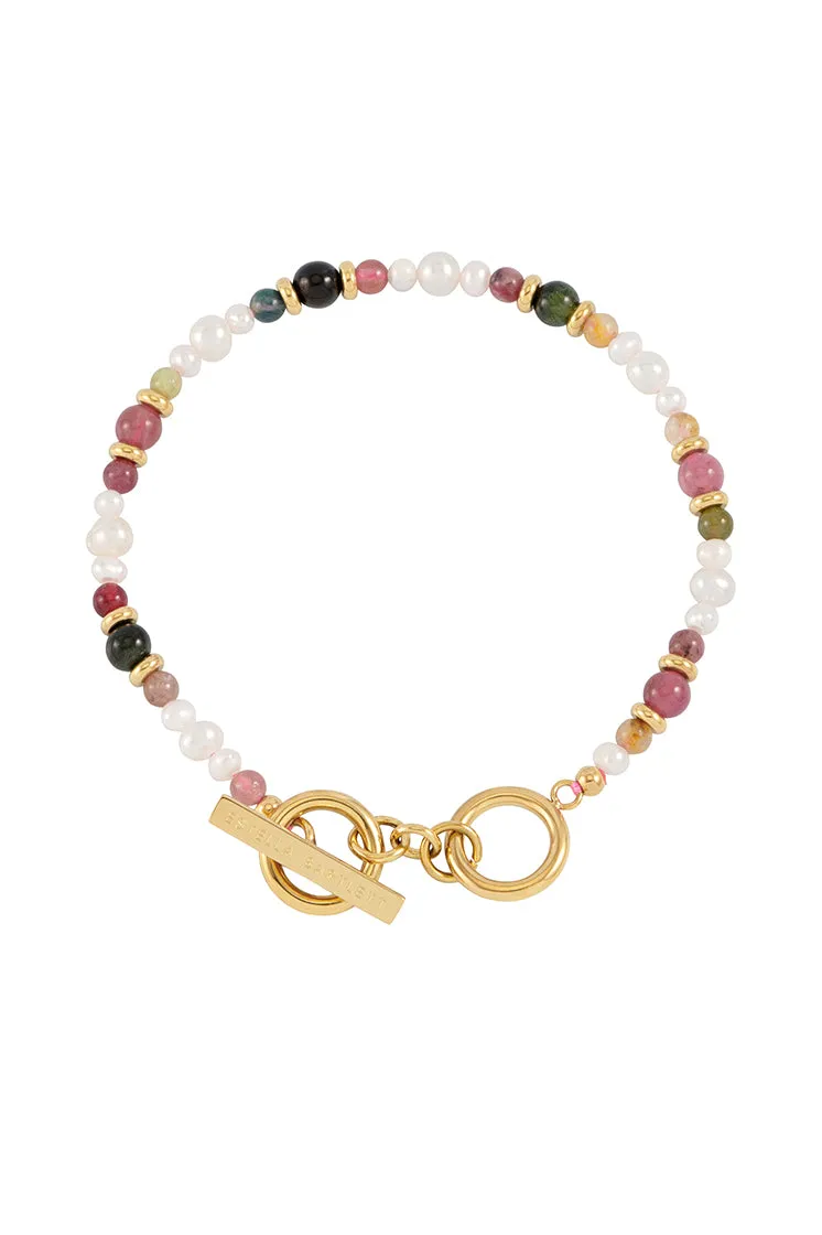 Tourmaline and Pearl Beaded T-Bar Bracelet sold by Estella Bartlett product image thumbnail 3