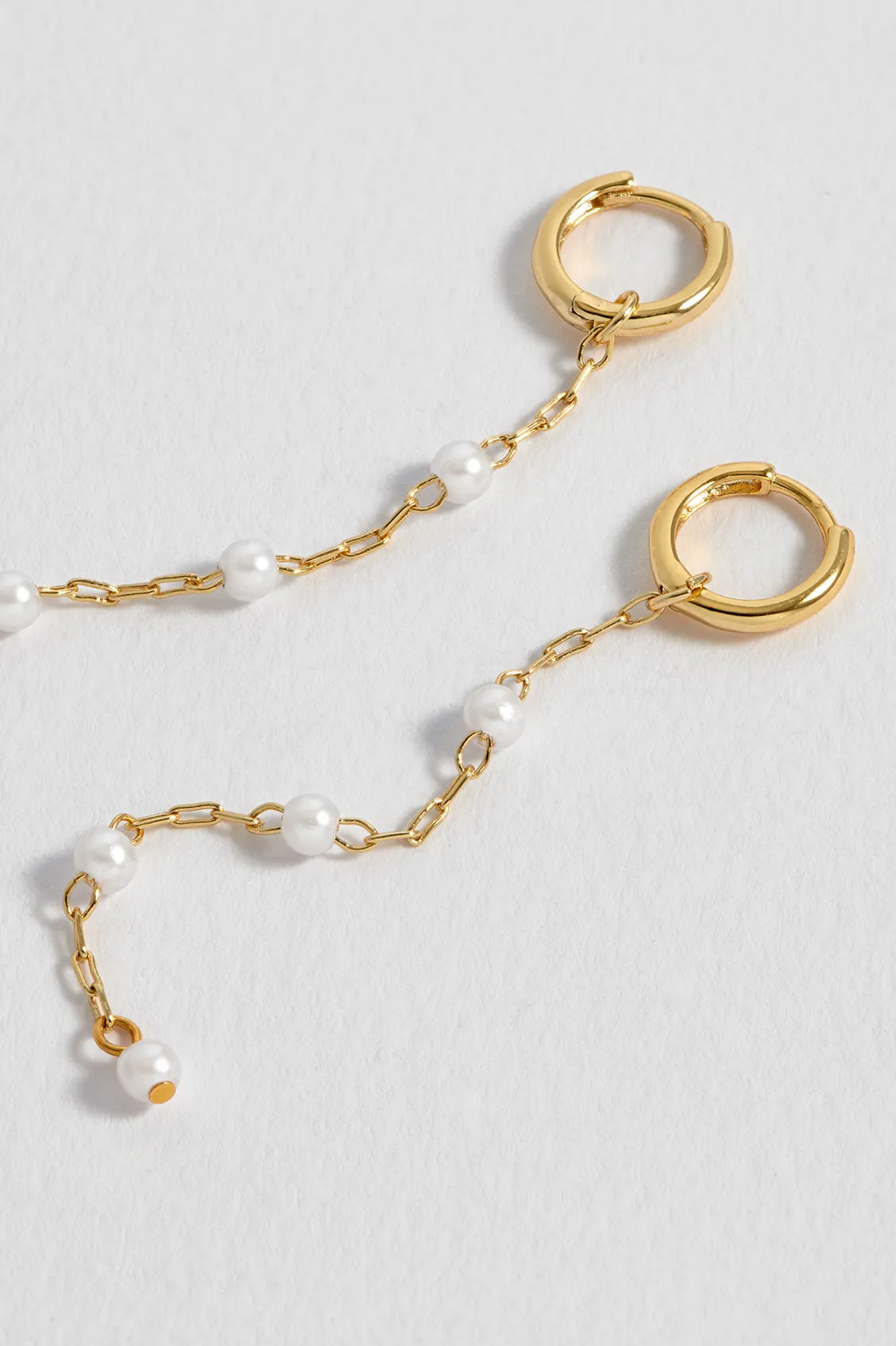 Pearl Chain Drop Huggies sold by Estella Bartlett product image thumbnail 5