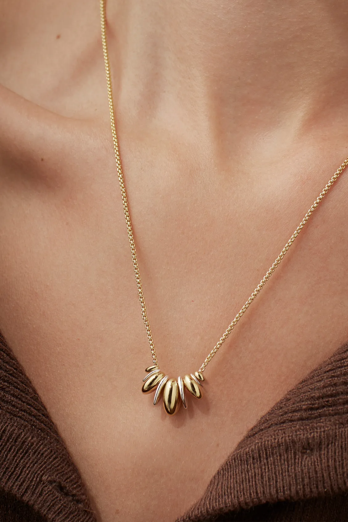 Mixed Metal Sculptural Necklace sold by Estella Bartlett product image thumbnail 2