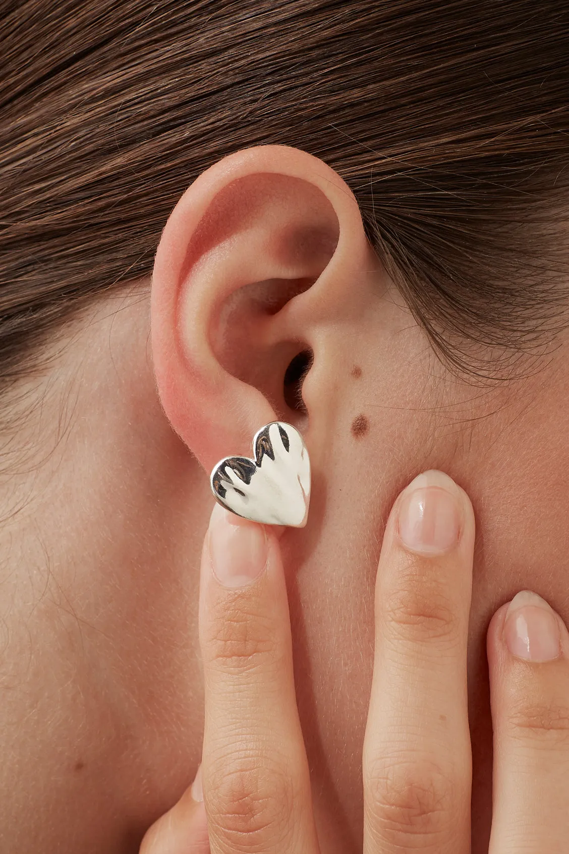 Molten Heart Stud Earrings sold by Estella Bartlett product image thumbnail 5