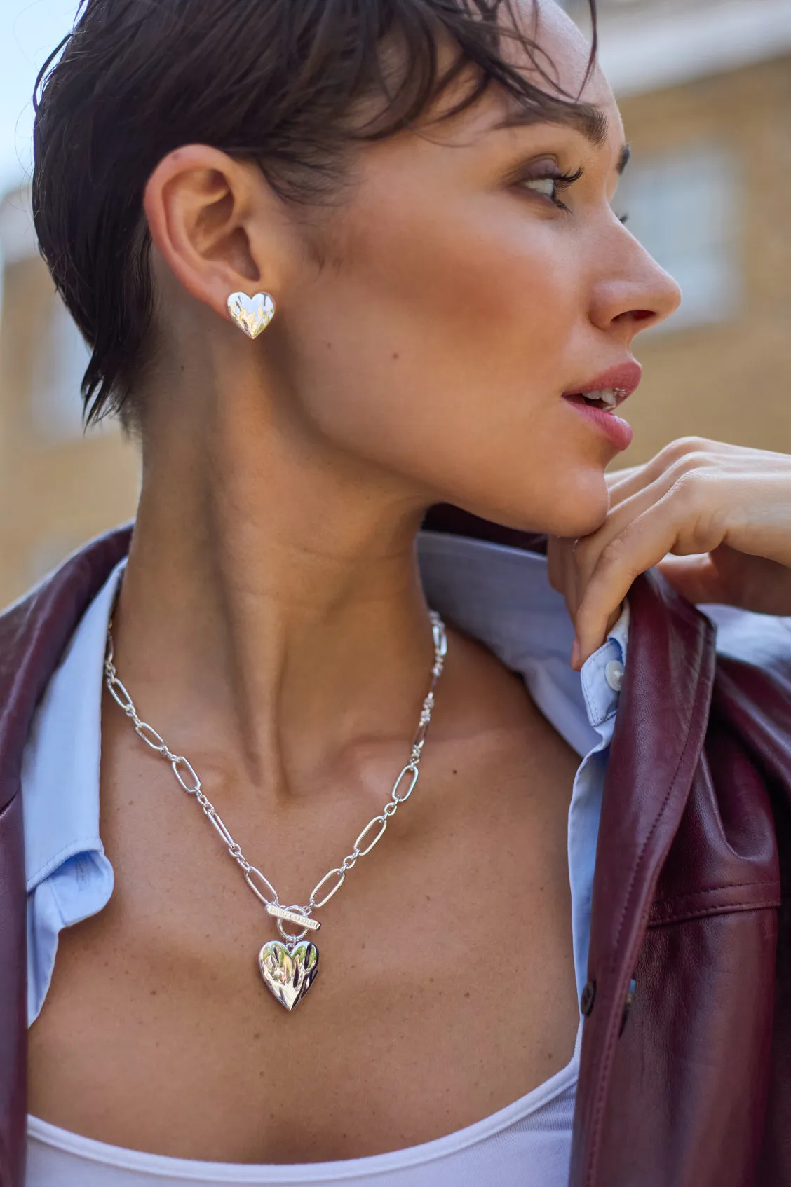 Molten Heart Stud Earrings sold by Estella Bartlett product image thumbnail 2