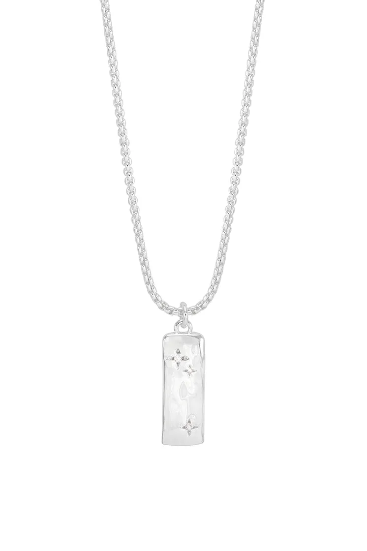 CZ Star Molten Tablet Pendant Necklace sold by Estella Bartlett product image thumbnail 3