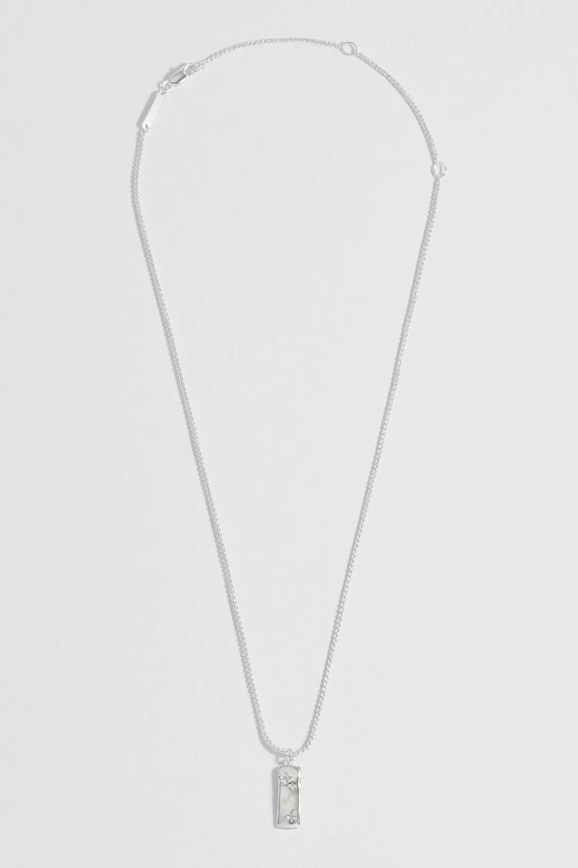 CZ Star Molten Tablet Pendant Necklace sold by Estella Bartlett product image thumbnail 4