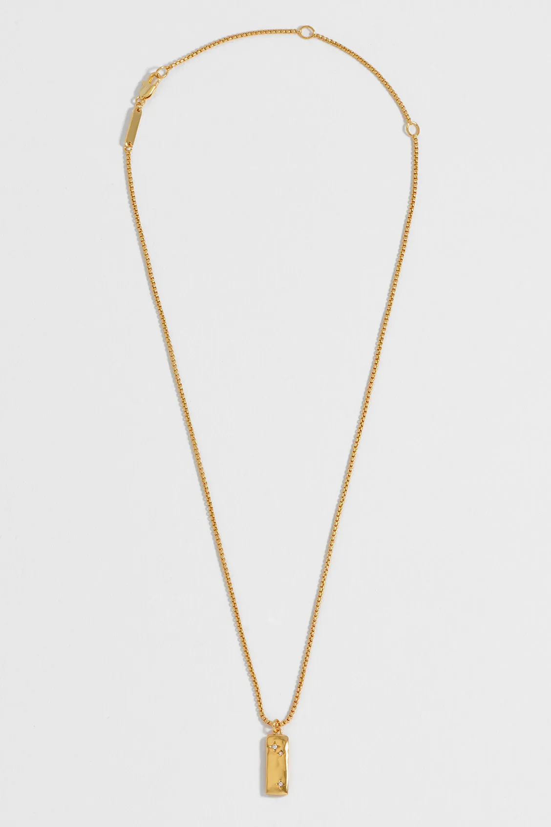 CZ Star Molten Tablet Pendant Necklace sold by Estella Bartlett product image thumbnail 4