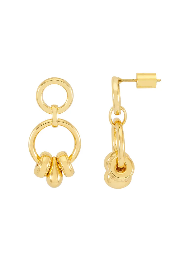 Beaded Circle Drop Earrings sold by Estella Bartlett product image thumbnail 3