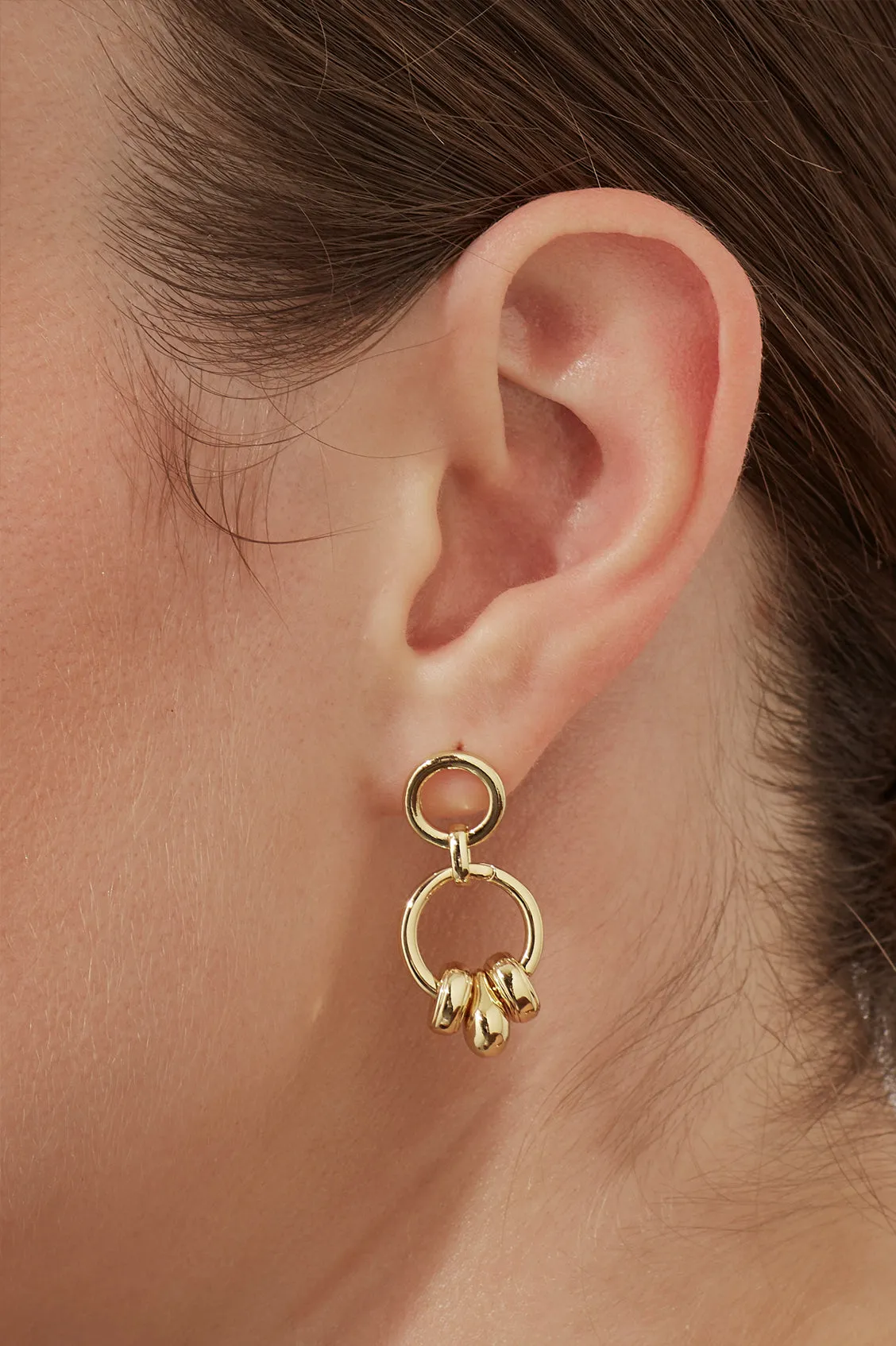 Beaded Circle Drop Earrings sold by Estella Bartlett product image thumbnail 5