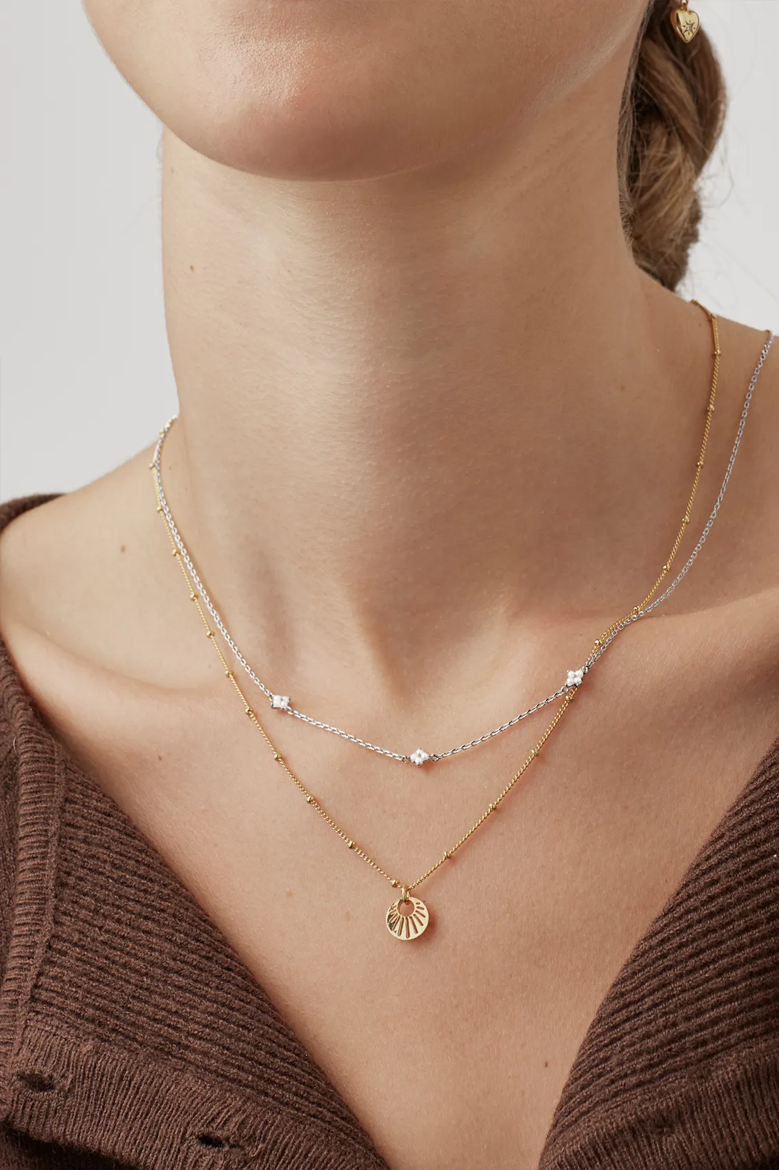 Mini Pearl Flower Necklace sold by Estella Bartlett product image thumbnail 2