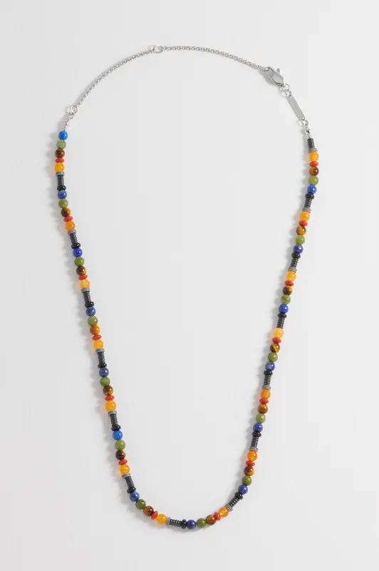 Men's Mixed Gemstone And Acrylic Beaded Necklace sold by Estella Bartlett