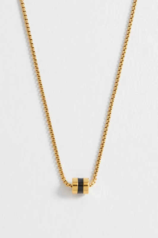 Men's Enamel Bead Necklace sold by Estella Bartlett