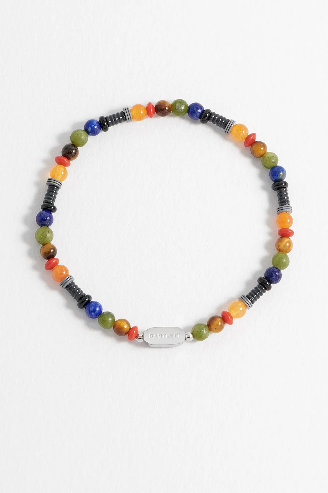 Men's Mixed Gemstone And Acrylic Beaded Bracelet sold by Estella Bartlett