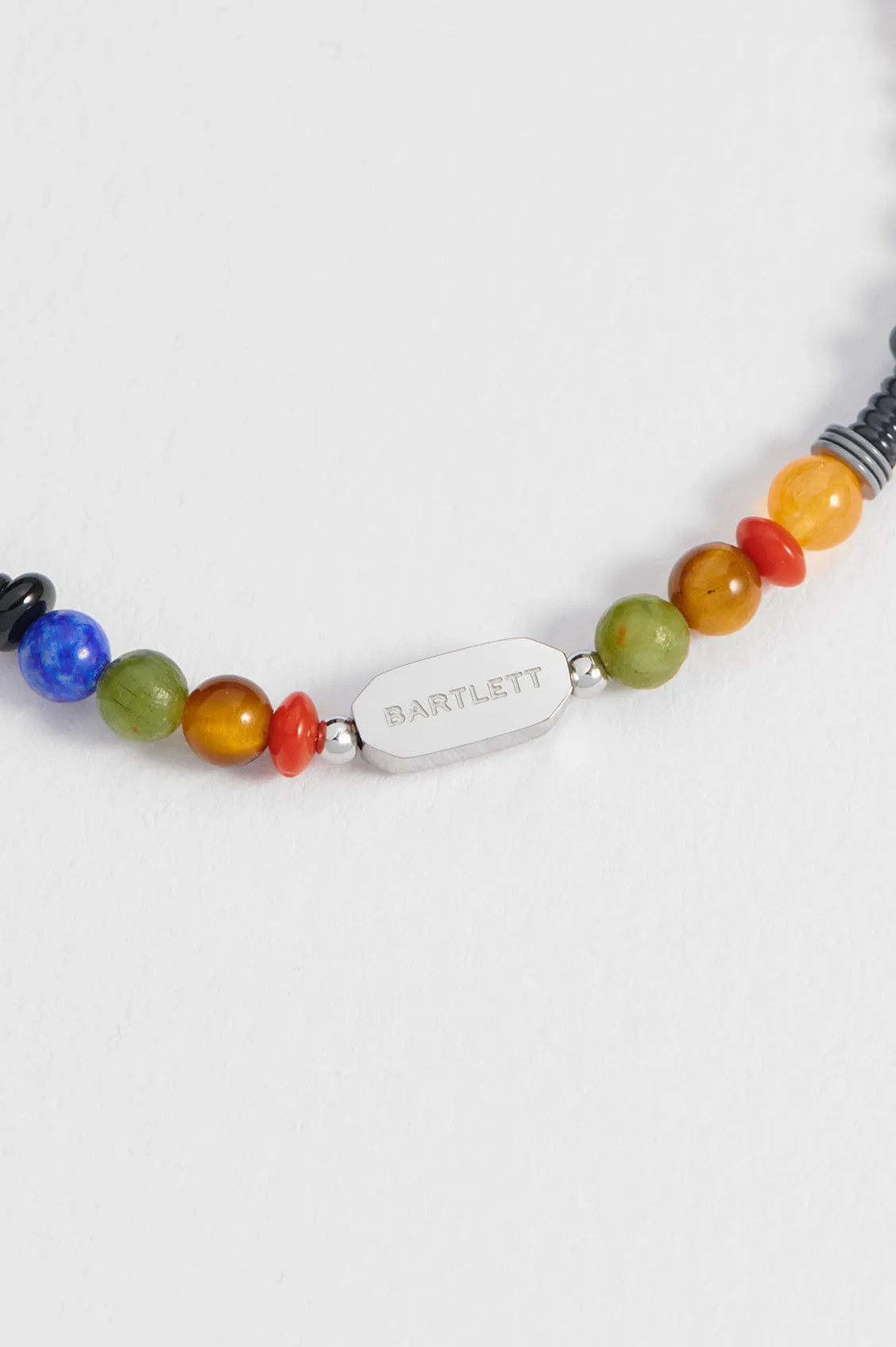 Men's Mixed Gemstone And Acrylic Beaded Bracelet sold by Estella Bartlett product image thumbnail 4