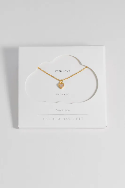 Pink Pearl Heart Necklace sold by Estella Bartlett