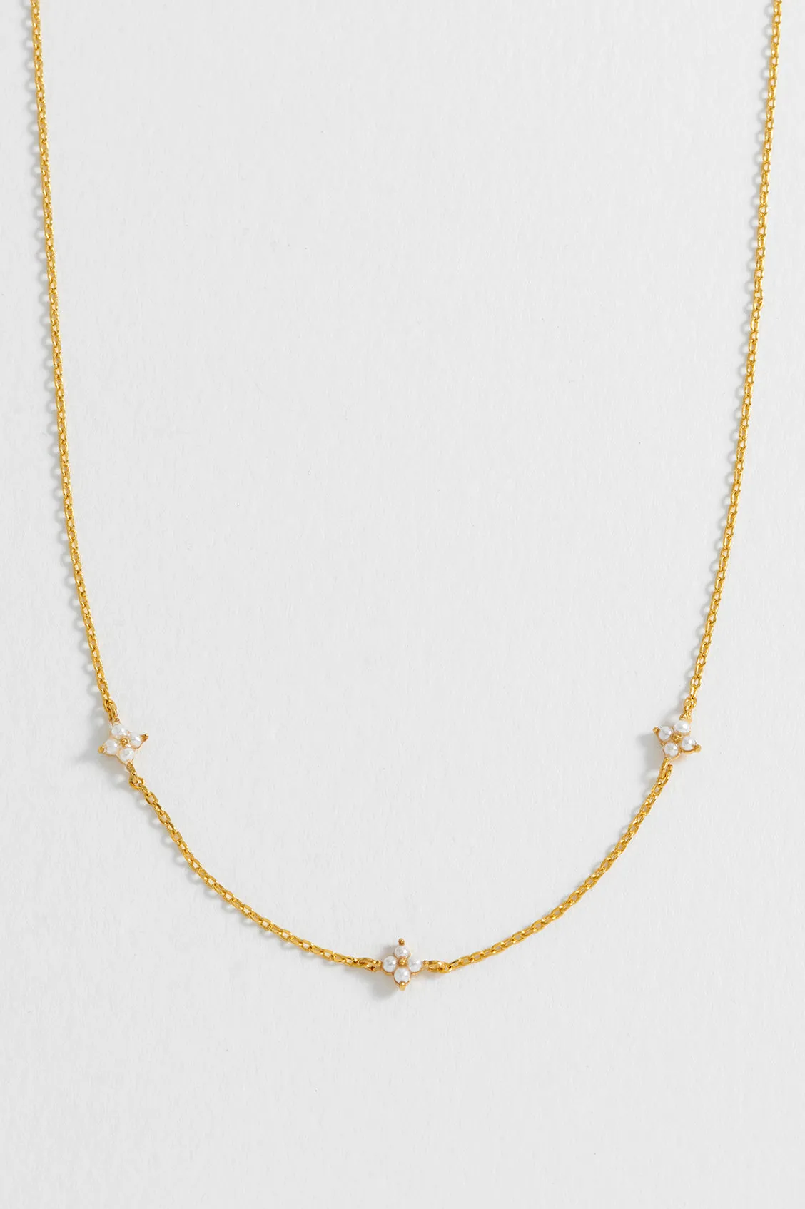 Mini Pearl Flower Necklace sold by Estella Bartlett product image thumbnail 4