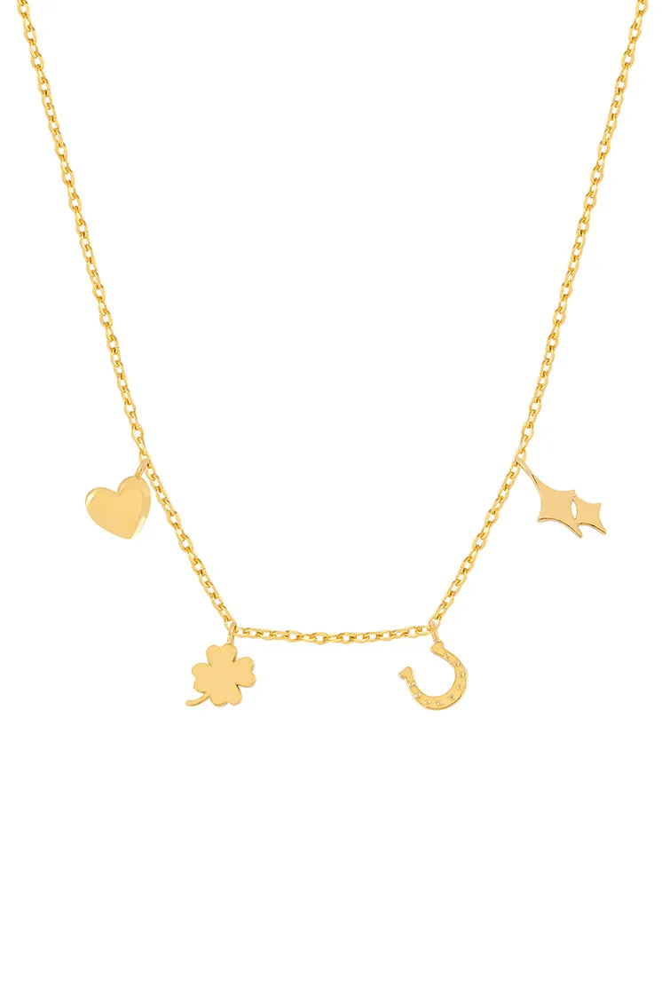 Love and Luck Charm Necklace sold by Estella Bartlett product image thumbnail 3