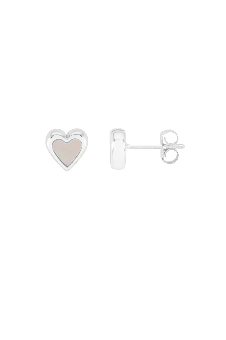Pink Pearl Heart Stud Earrings sold by Estella Bartlett product image thumbnail 3