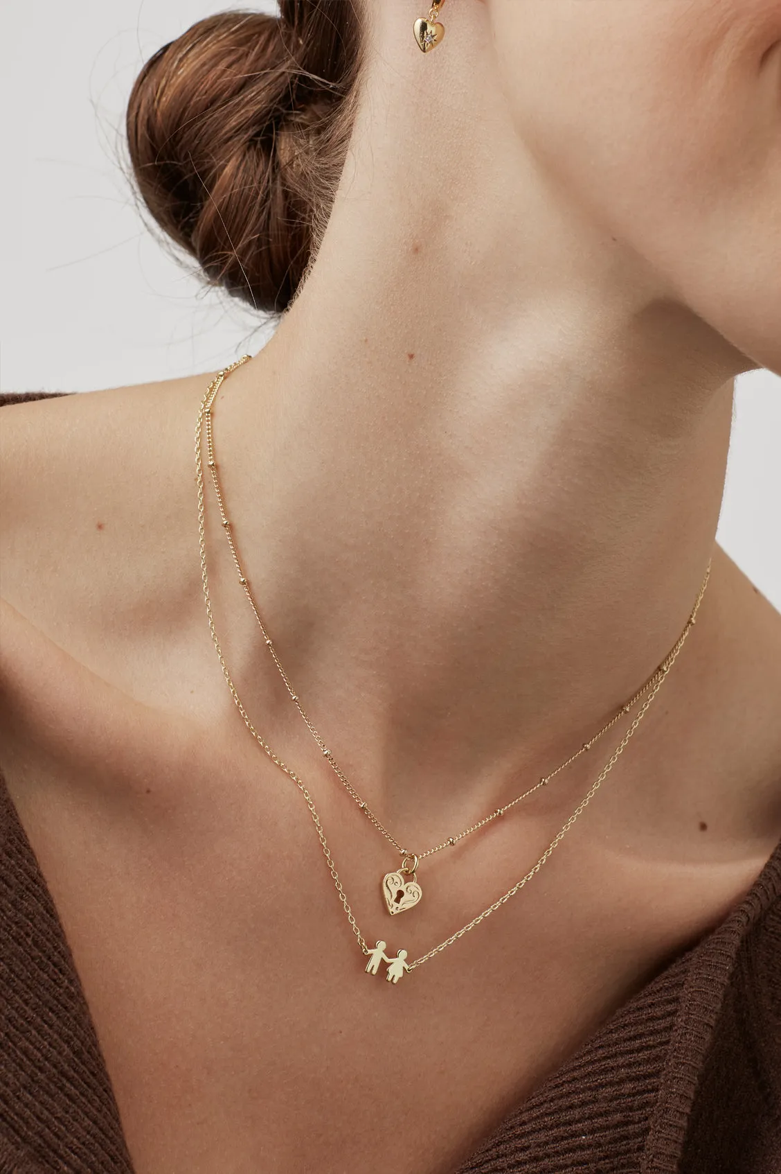 Engraved Heart Padlock Necklace sold by Estella Bartlett product image thumbnail 2