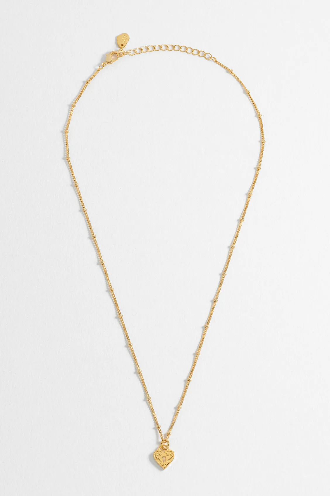 Engraved Heart Padlock Necklace sold by Estella Bartlett product image thumbnail 5