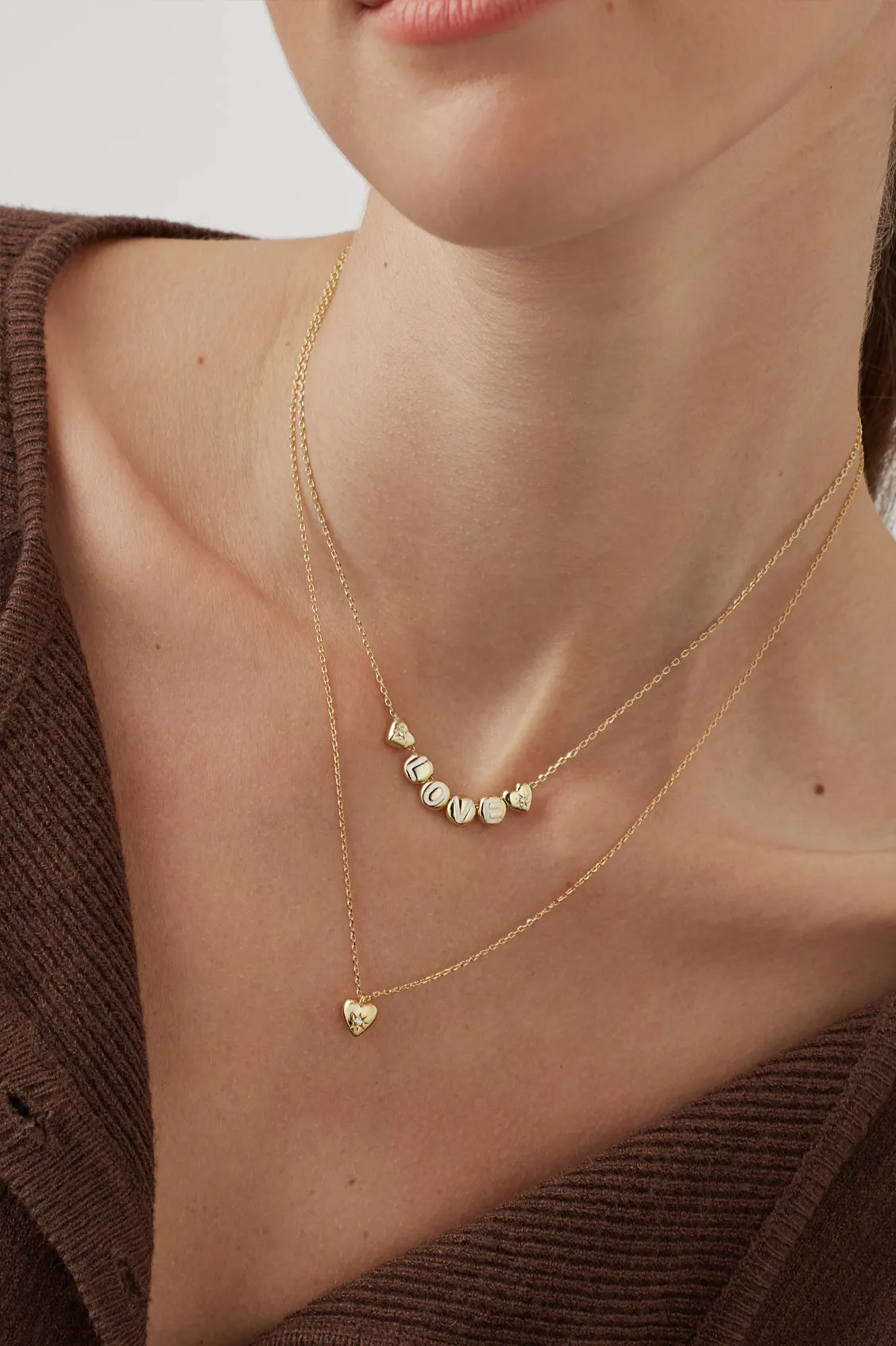 CZ Star Puffy Heart Necklace sold by Estella Bartlett product image thumbnail 5