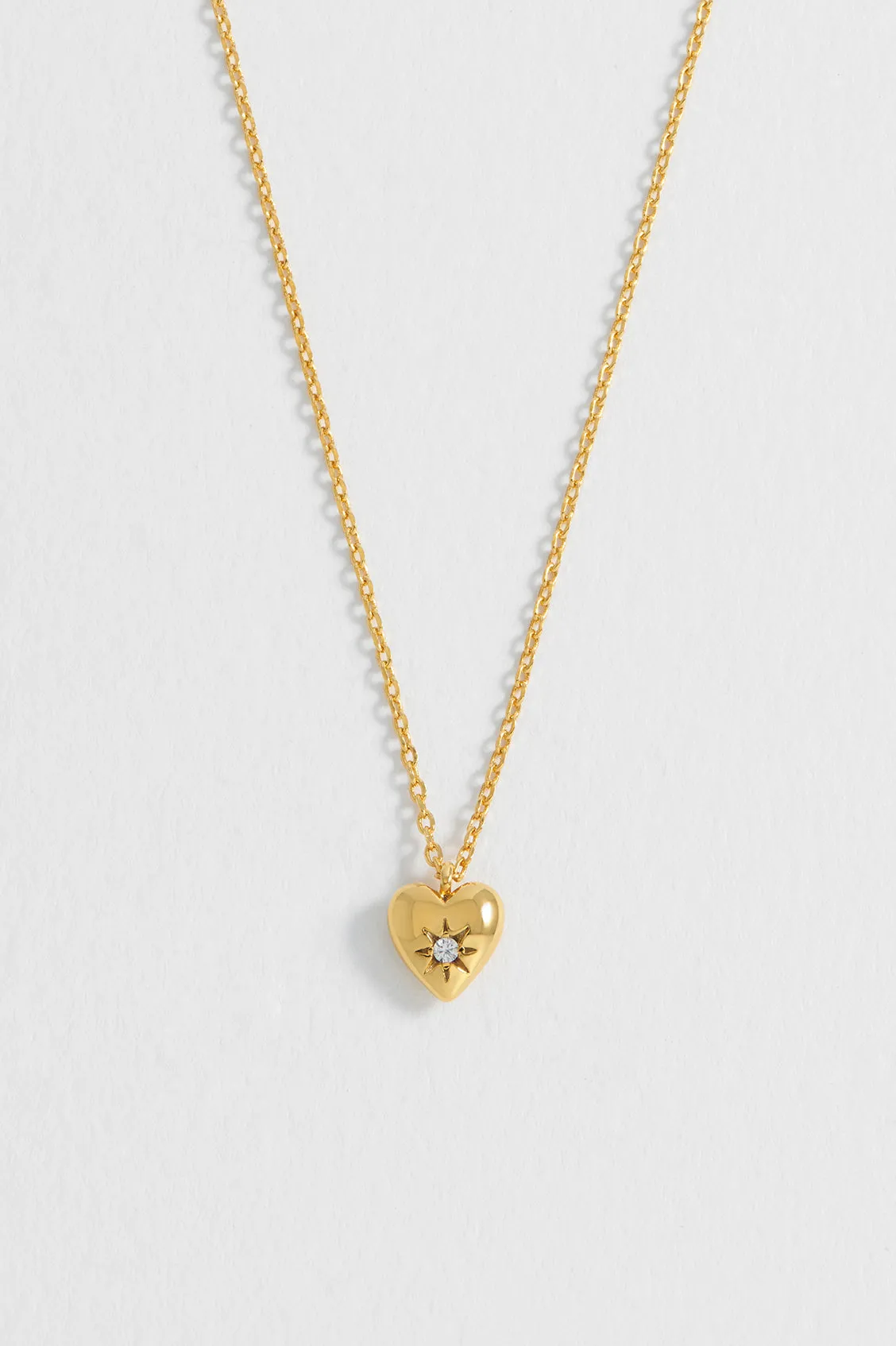 CZ Star Puffy Heart Necklace sold by Estella Bartlett product image thumbnail 4