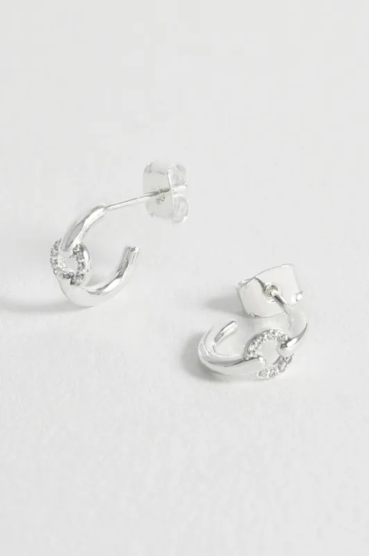Pave Circle Hoop Earrings sold by Estella Bartlett