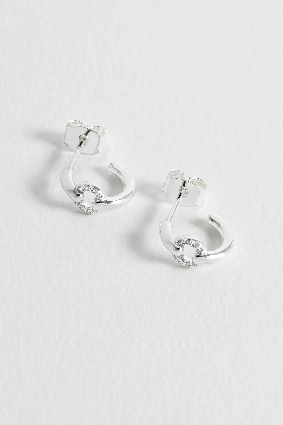Pave Circle Hoop Earrings sold by Estella Bartlett product image thumbnail 4