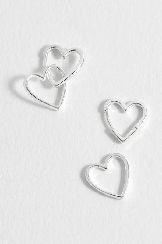 Double Heart Hoop Earrings sold by Estella Bartlett