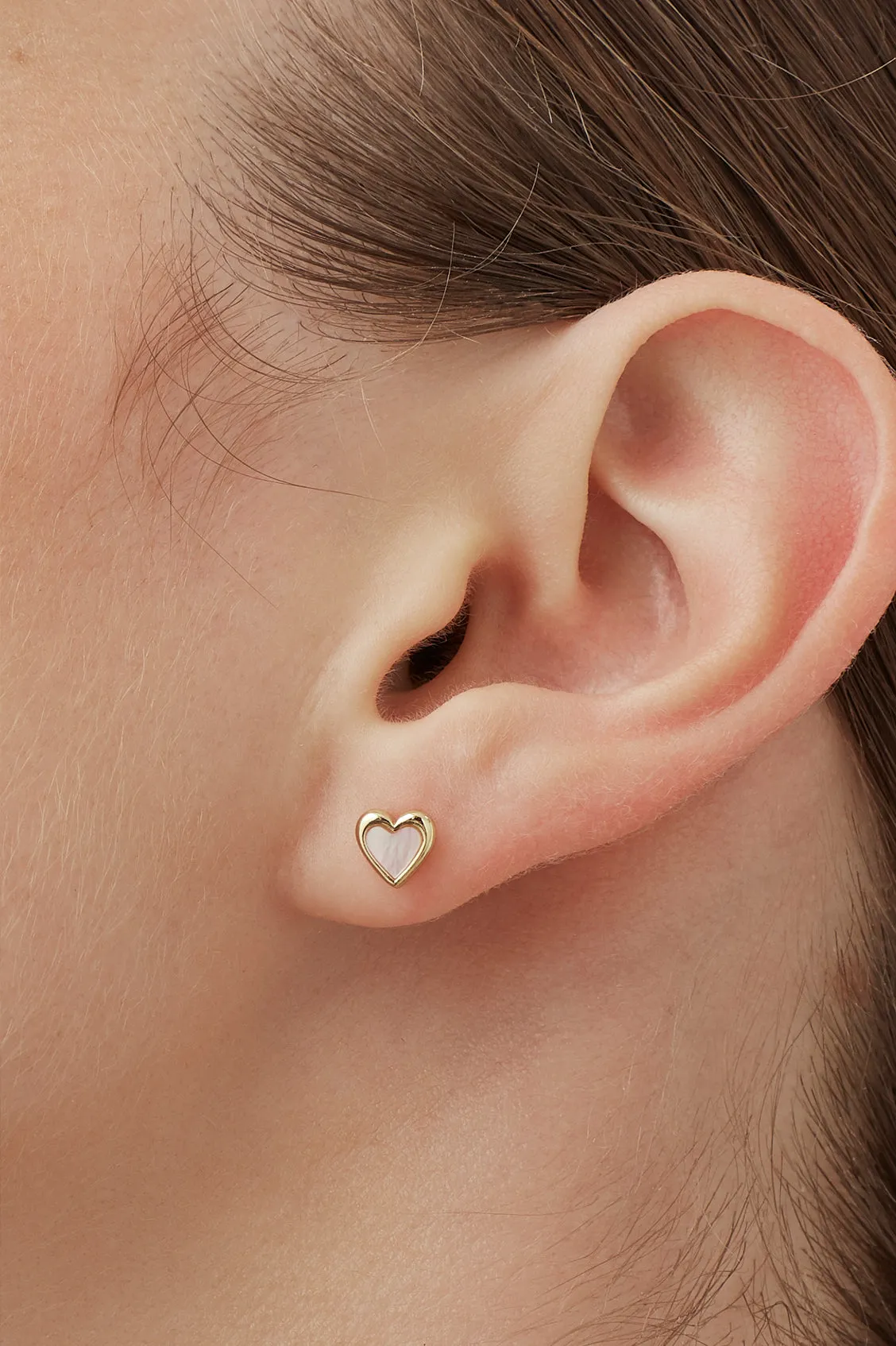 Pink Pearl Heart Stud Earrings sold by Estella Bartlett product image thumbnail 2