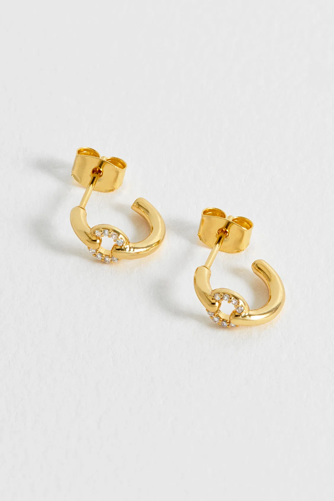 Pave Circle Hoop Earrings sold by Estella Bartlett product image thumbnail 4
