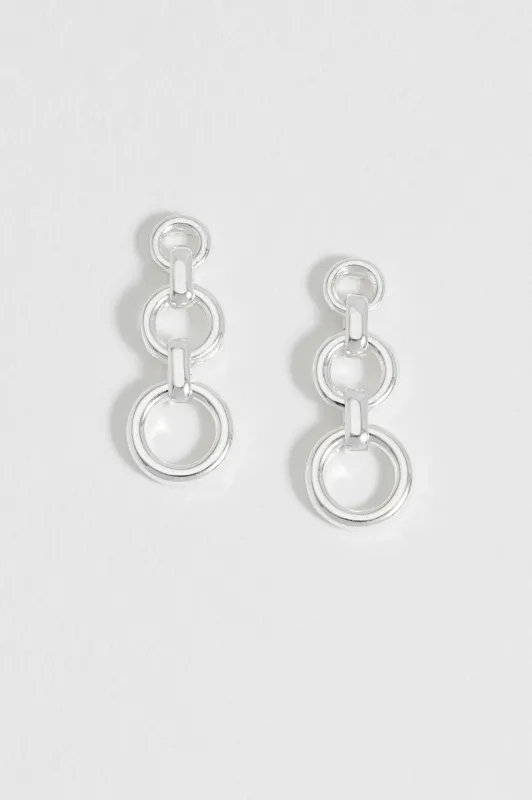 Graduated Round Link Drop Earrings sold by Estella Bartlett