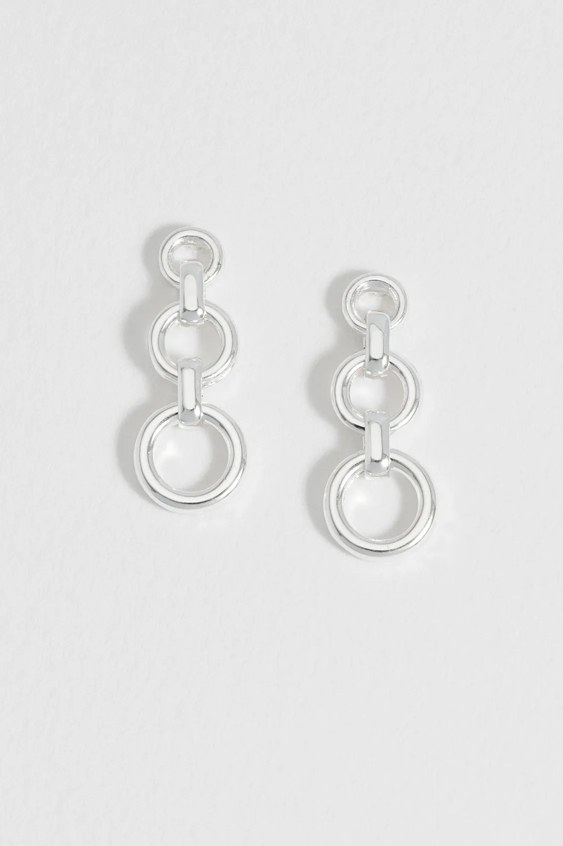 Graduated Round Link Drop Earrings sold by Estella Bartlett