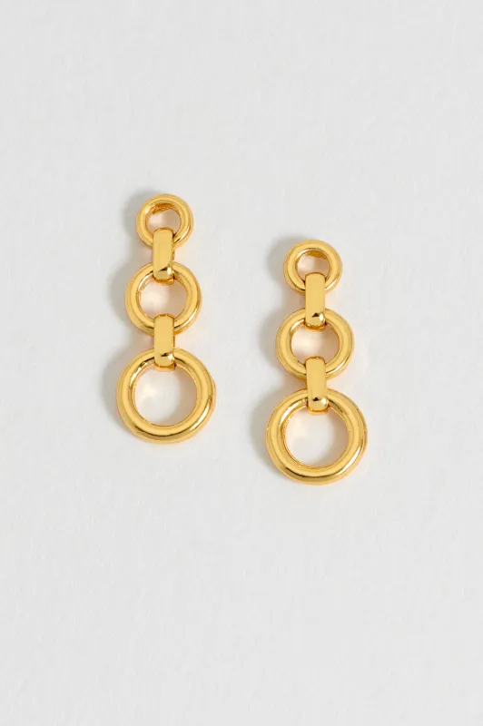 Graduated Round Link Drop Earrings sold by Estella Bartlett