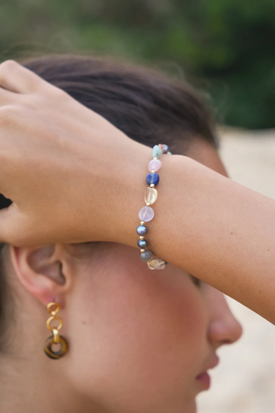 Multi Beaded T Bar Bracelet sold by Estella Bartlett product image thumbnail 2