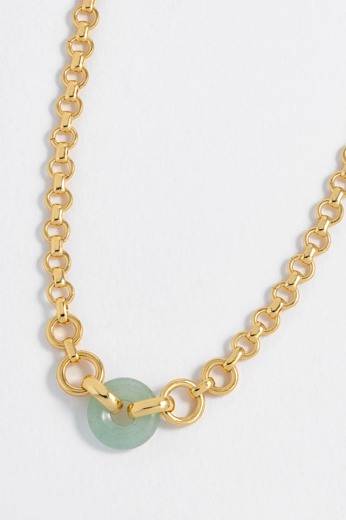 Green Quartz Graduated Round Link Chain Necklace sold by Estella Bartlett product image thumbnail 5