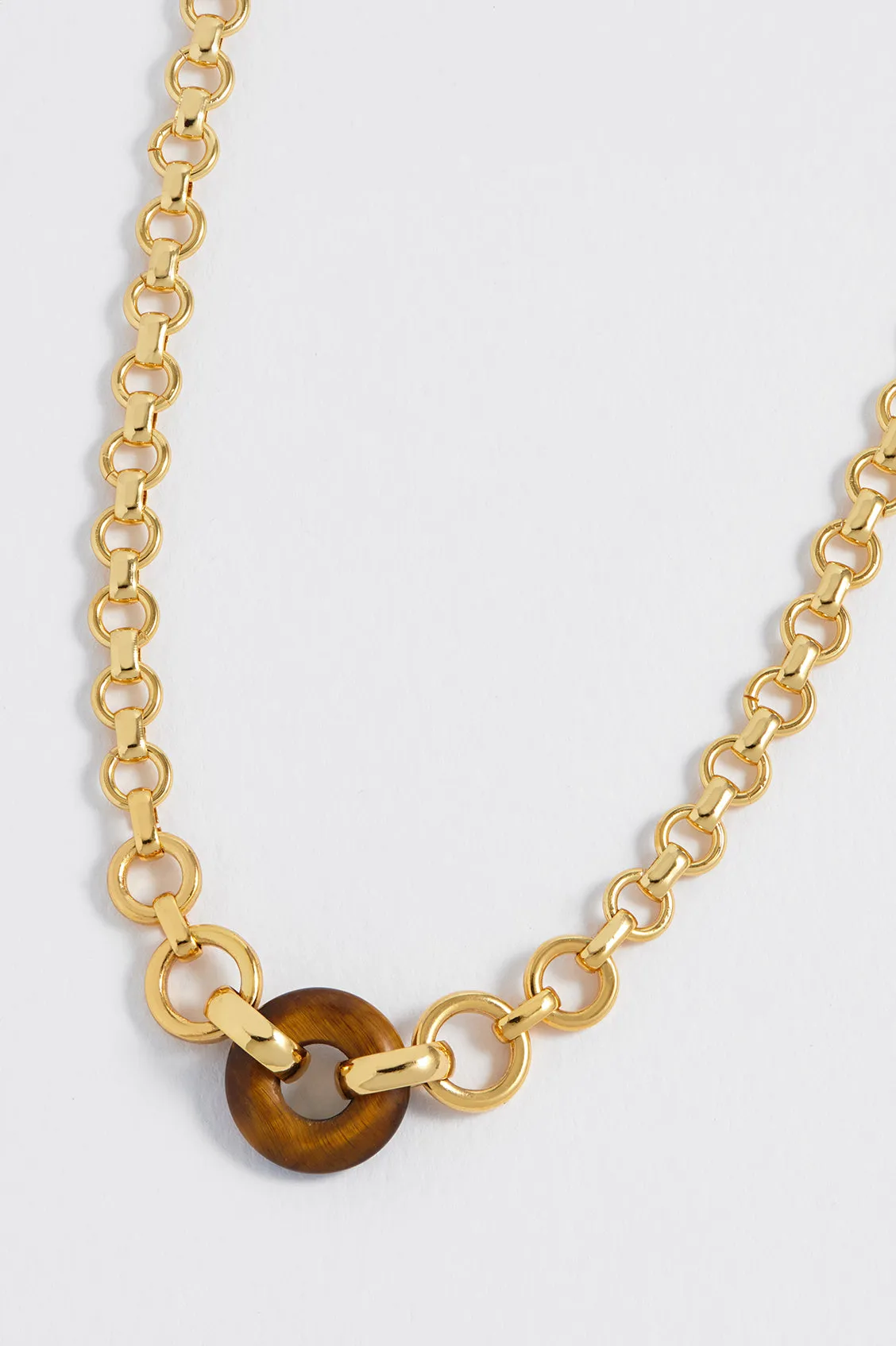 Tigers Eye Graduated Round Link Chain Necklace sold by Estella Bartlett product image thumbnail 5