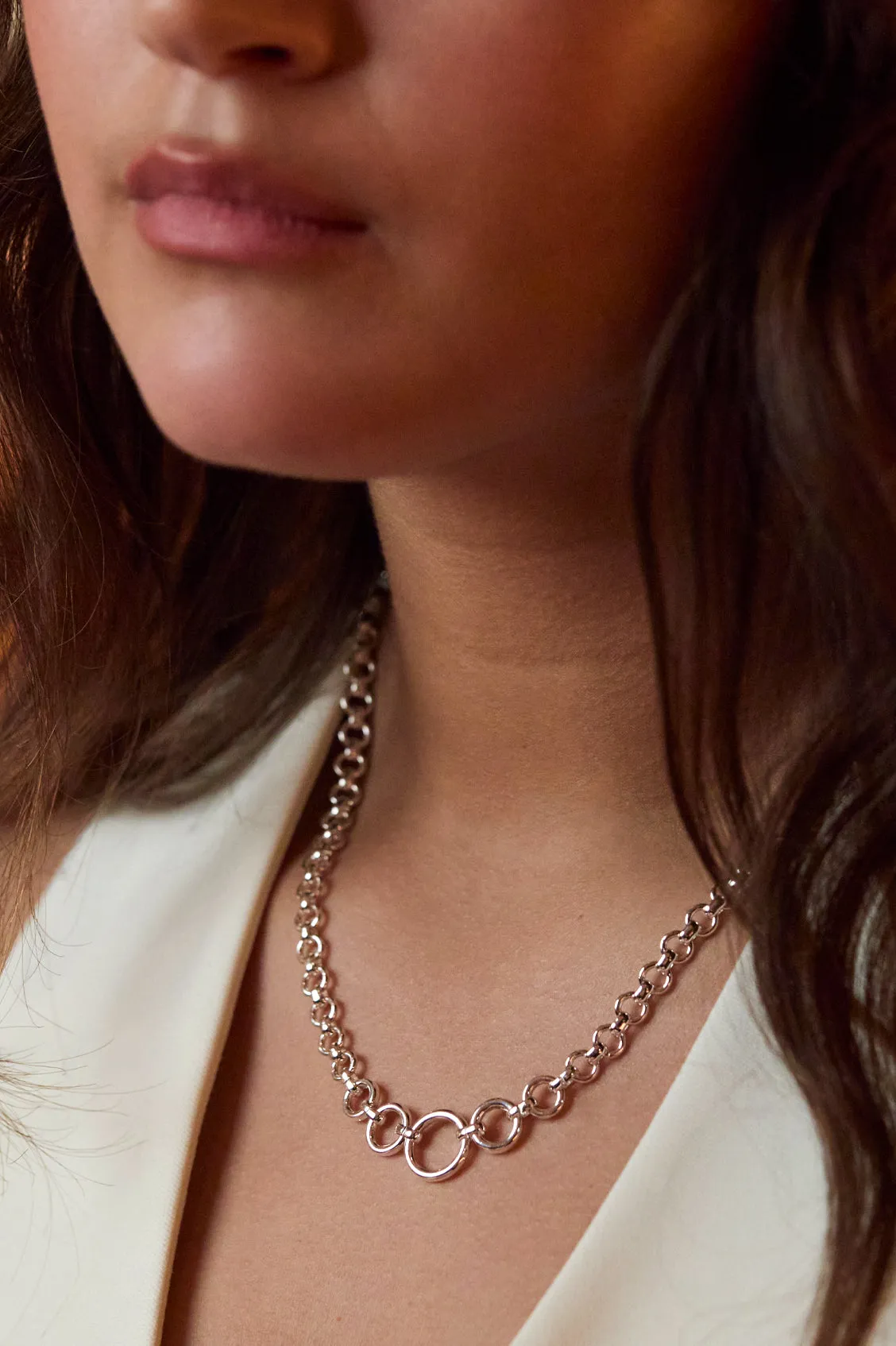 Graduated Round Link Chain Necklace sold by Estella Bartlett product image thumbnail 2