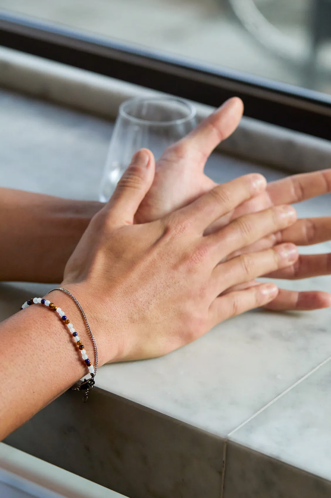 Men's Mixed Gemstone and Chain Duo Bracelet sold by Estella Bartlett product image thumbnail 2