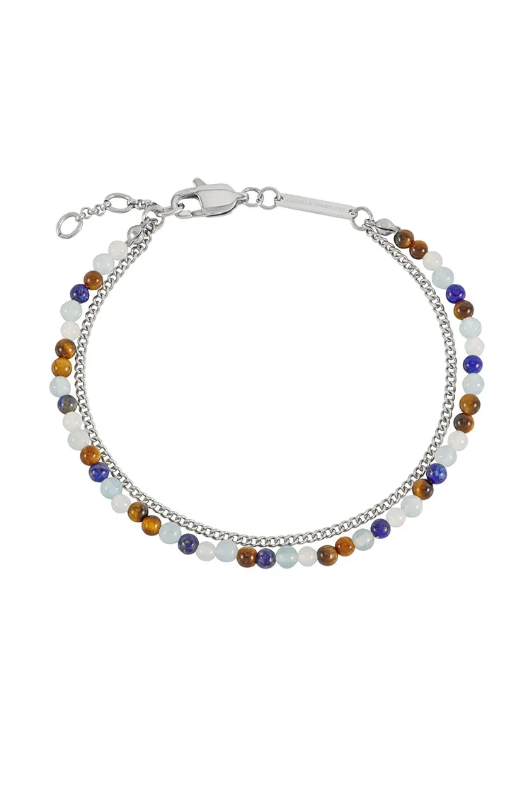 Men's Mixed Gemstone and Chain Duo Bracelet sold by Estella Bartlett product image thumbnail 3
