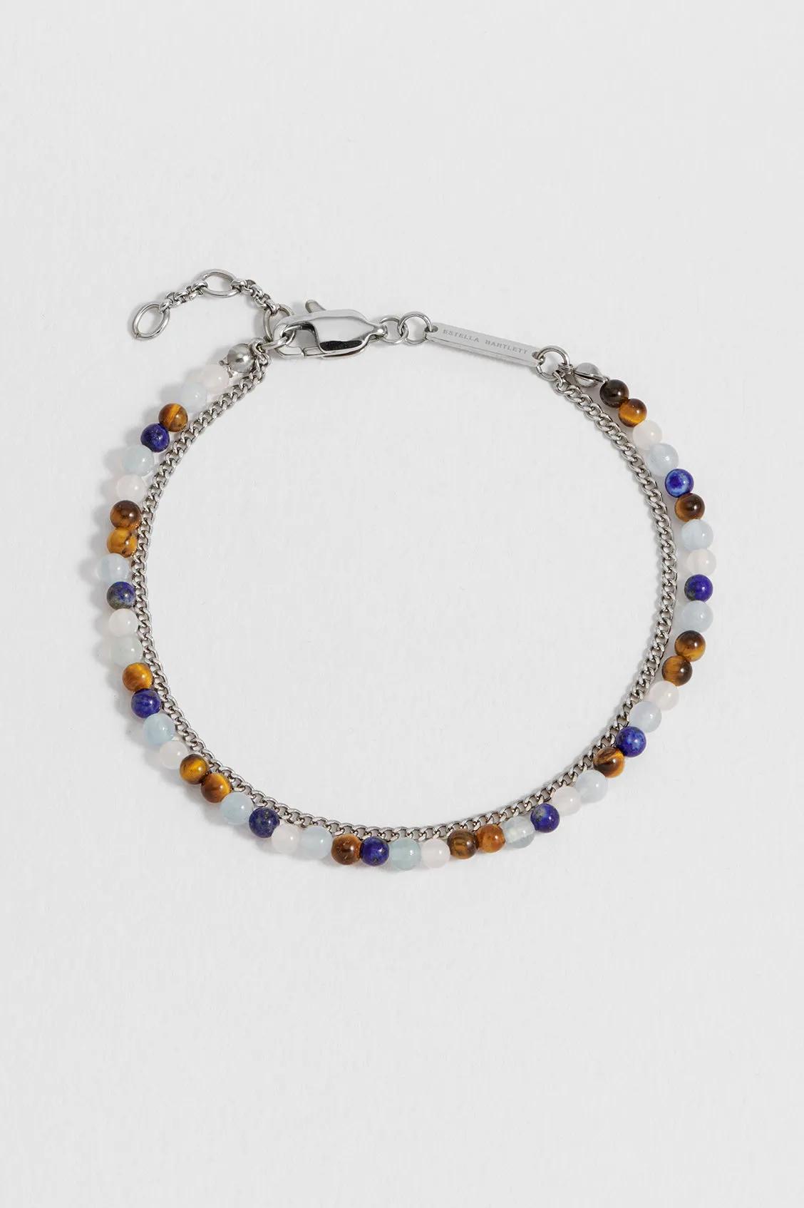 Men's Mixed Gemstone and Chain Duo Bracelet sold by Estella Bartlett