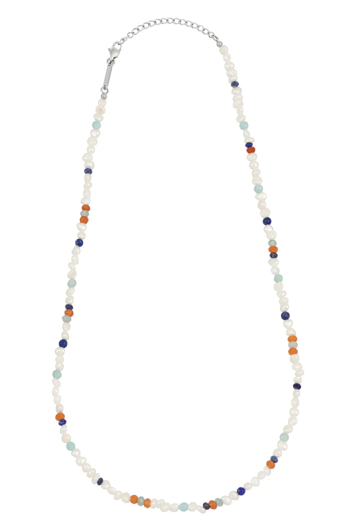 Men's Pearl and Mixed Gemstone Necklace sold by Estella Bartlett product image thumbnail 3