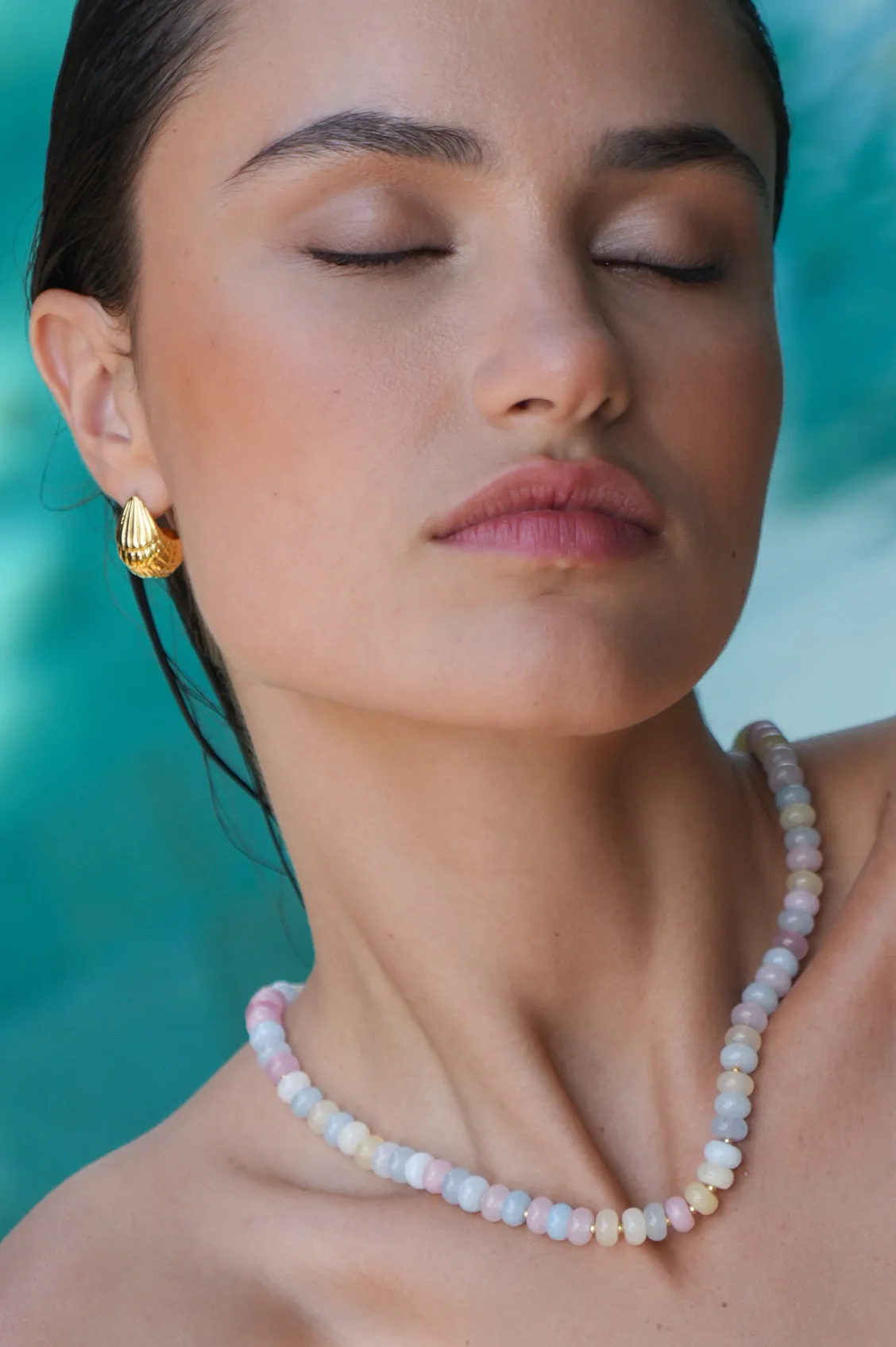 Pastel Multi Gemstone T-Bar Necklace sold by Estella Bartlett product image thumbnail 2