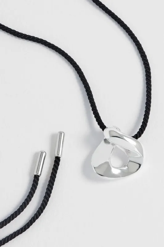 Sculptural Twist Pendant Cord Necklace made by Estella Bartlett