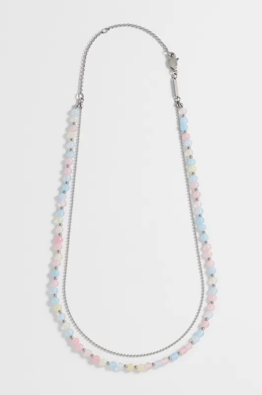 Pastel Multi Gemstone Double Necklace made by Estella Bartlett