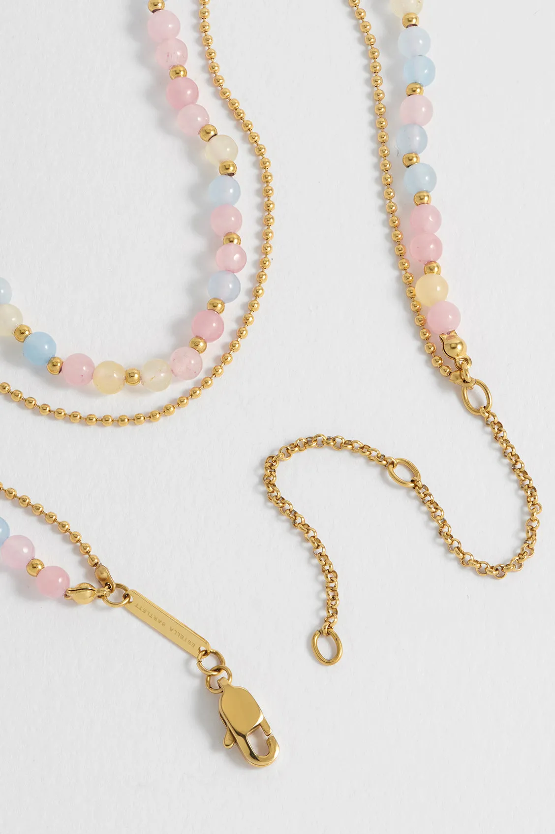 Pastel Multi Gemstone Double Necklace sold by Estella Bartlett product image thumbnail 5
