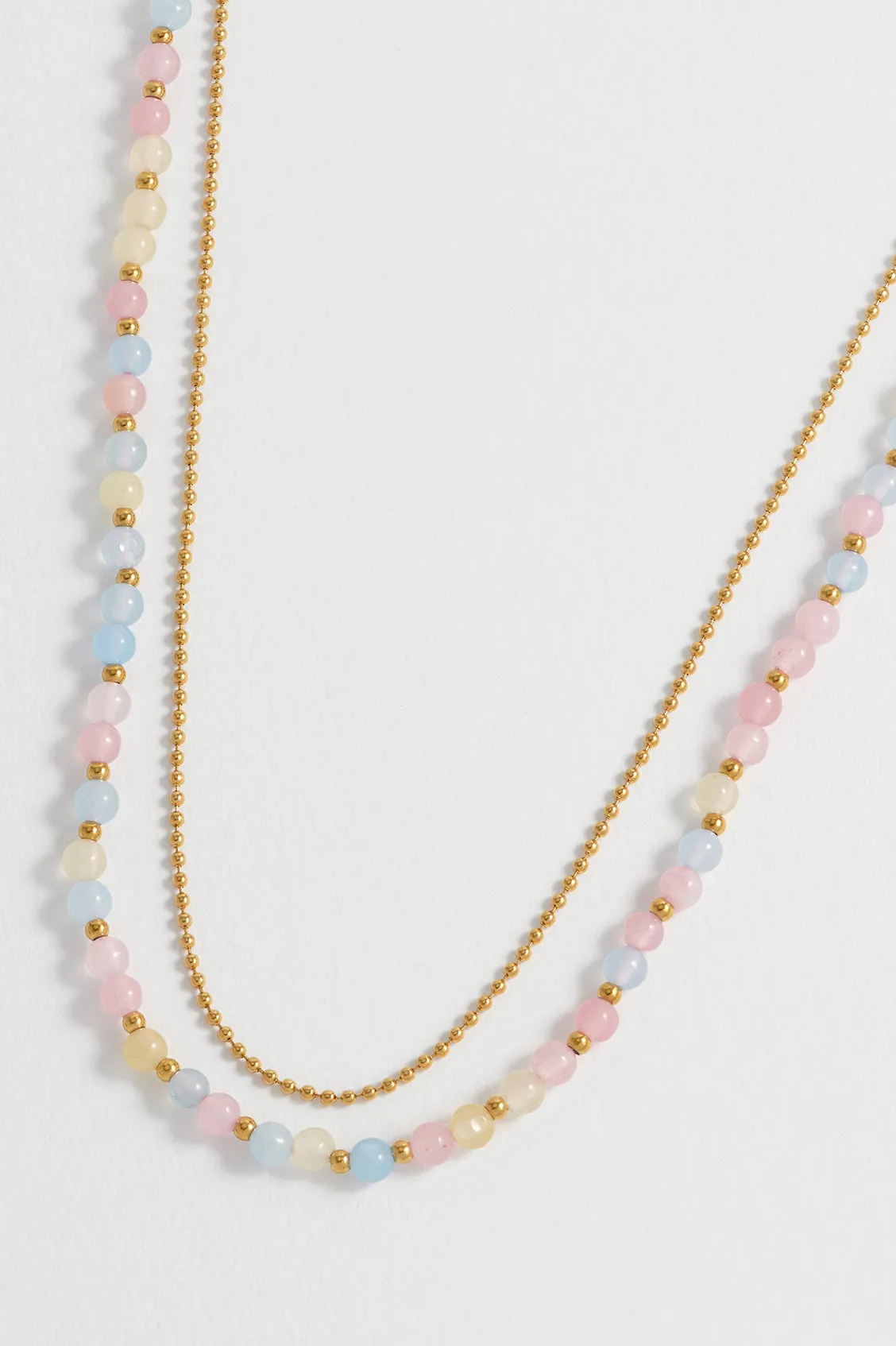 Pastel Multi Gemstone Double Necklace sold by Estella Bartlett