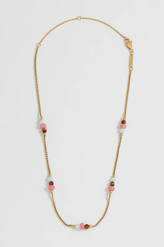 Multi Gemstone Rope Chain Necklace sold by Estella Bartlett