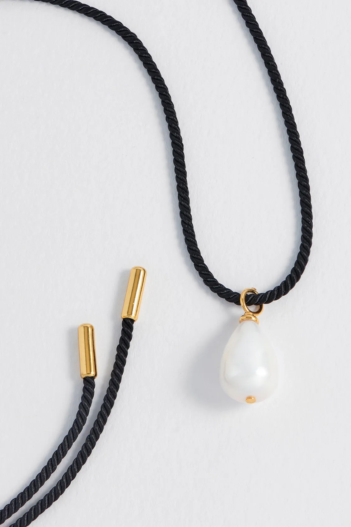 Pearl Drop Cord Necklace sold by Estella Bartlett