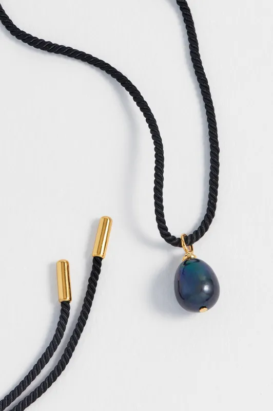 Pearl Drop Cord Necklace sold by Estella Bartlett