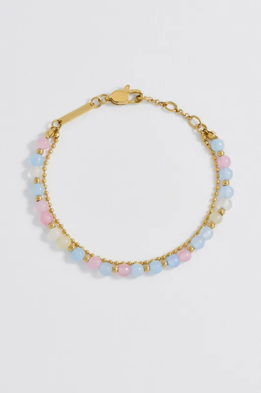 Pastel Multi Gemstone Duo Bracelet sold by Estella Bartlett