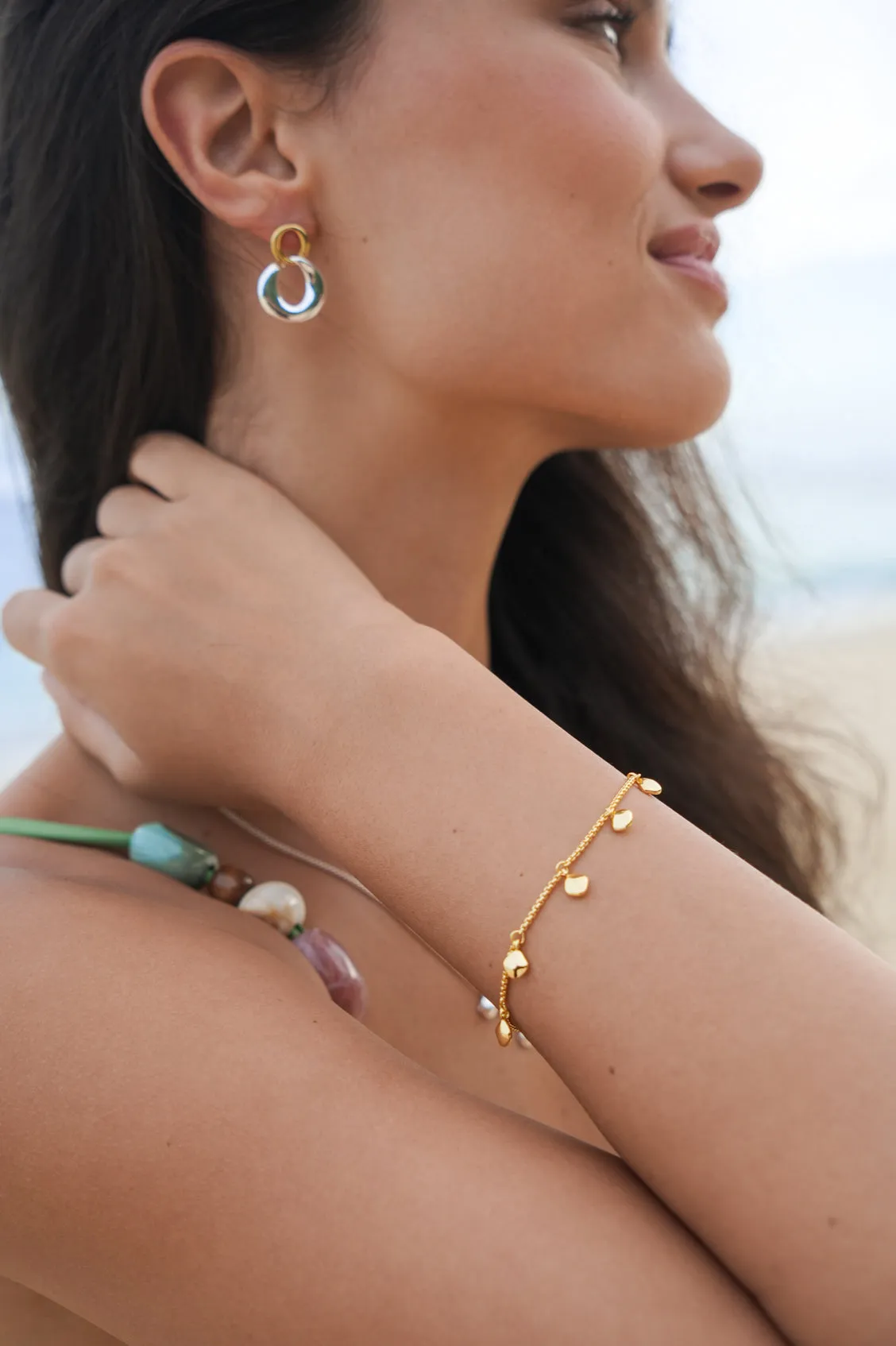 Pebble Double Chain Bracelet sold by Estella Bartlett product image thumbnail 2